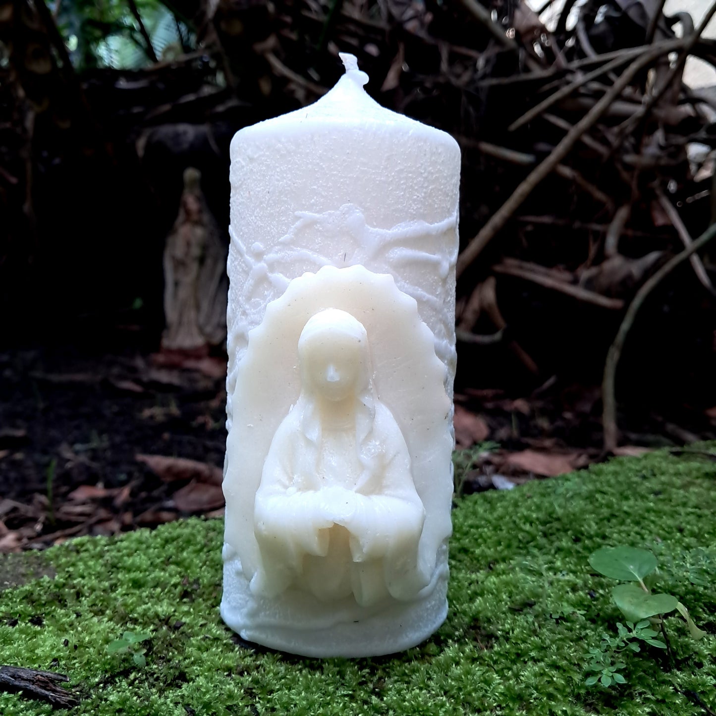 Vela con Virgen de Guadalupe