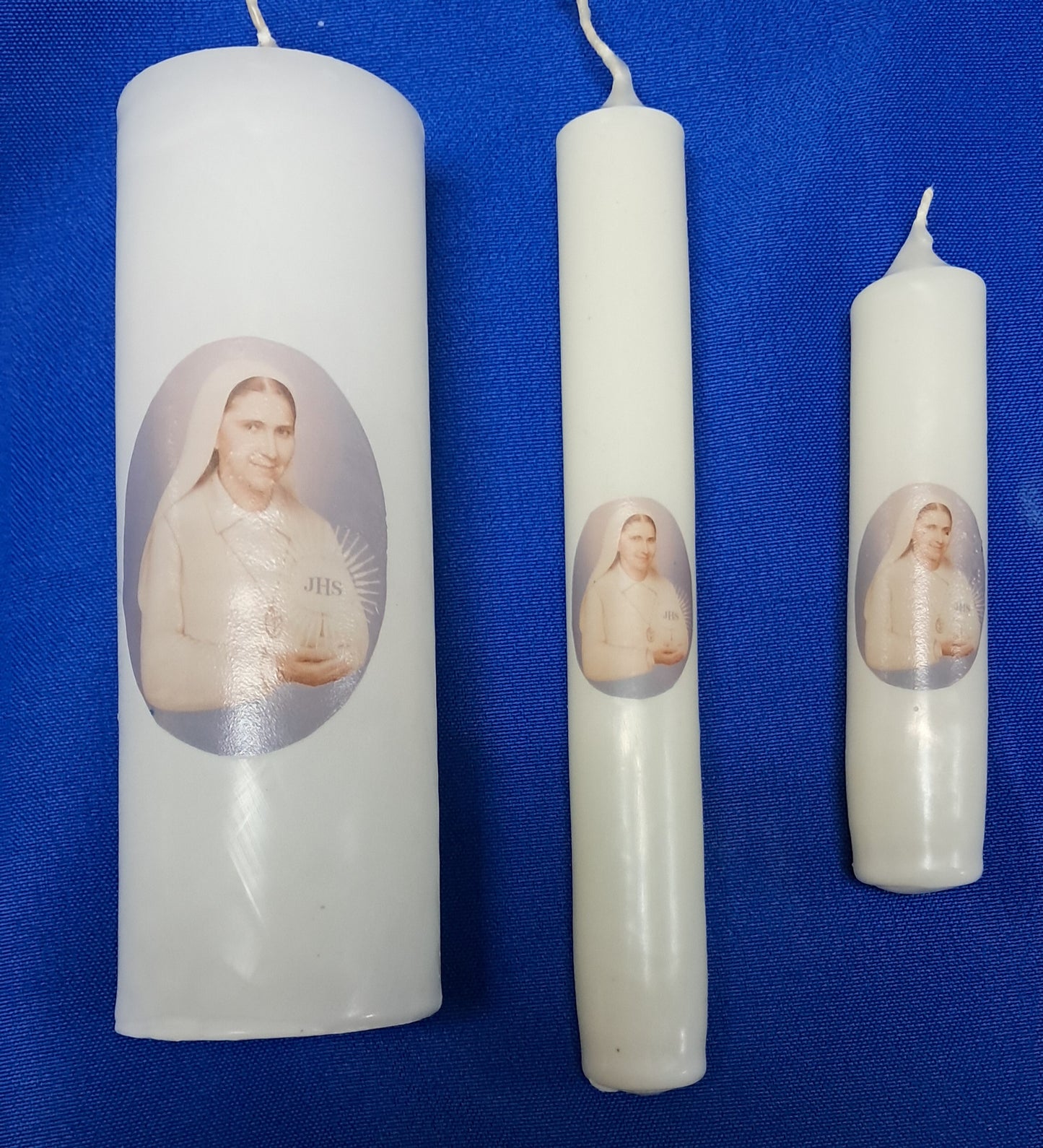 Velas con imagenes Santas