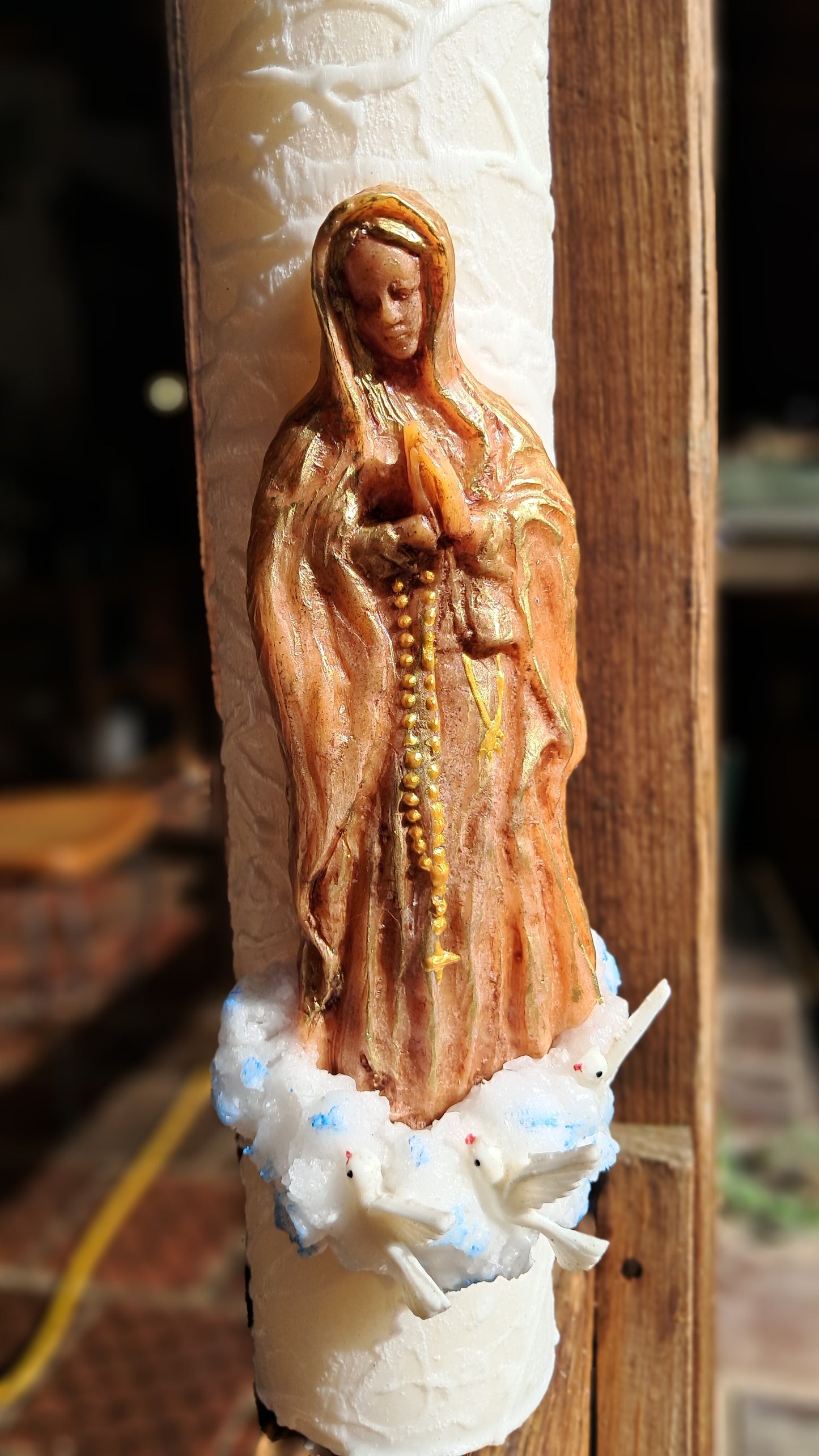 Vela con Virgen de Fatima