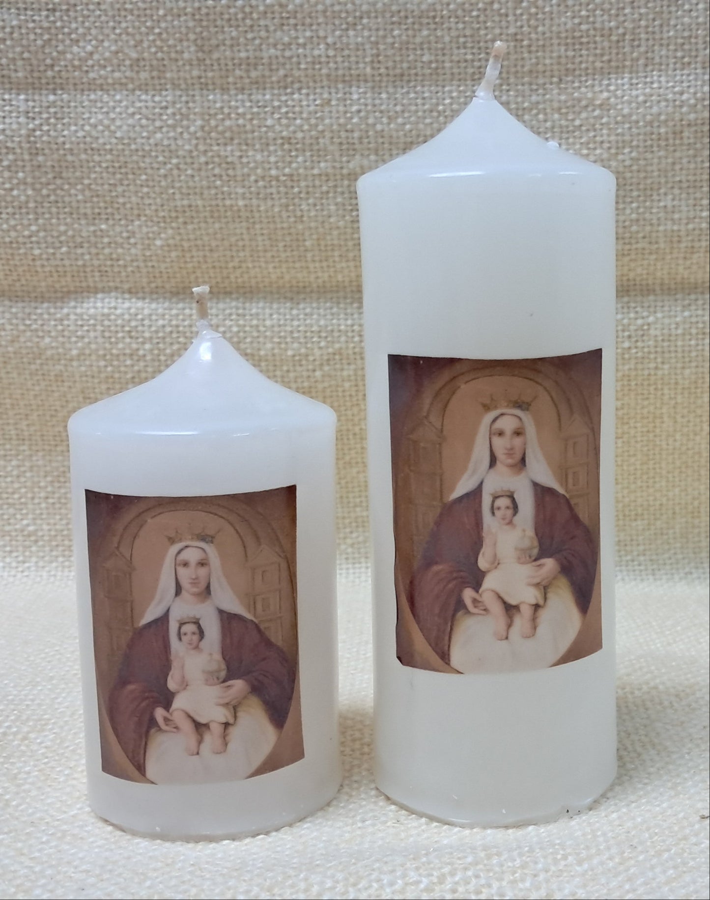Velas con imagenes Santas