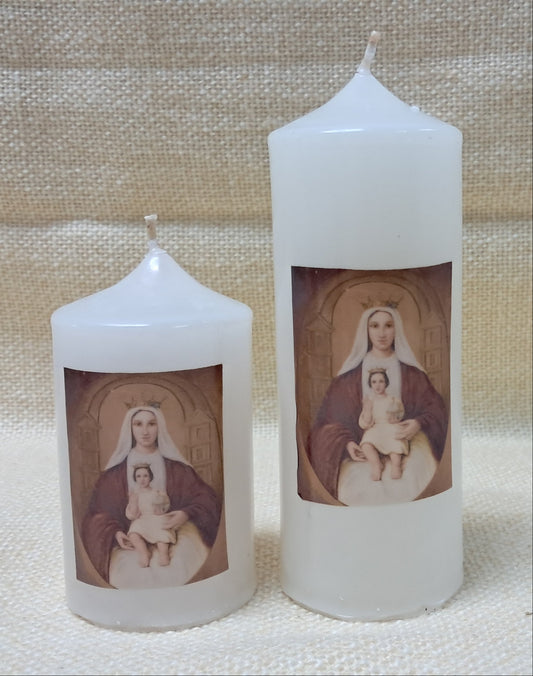 Velas con imagenes  Santas