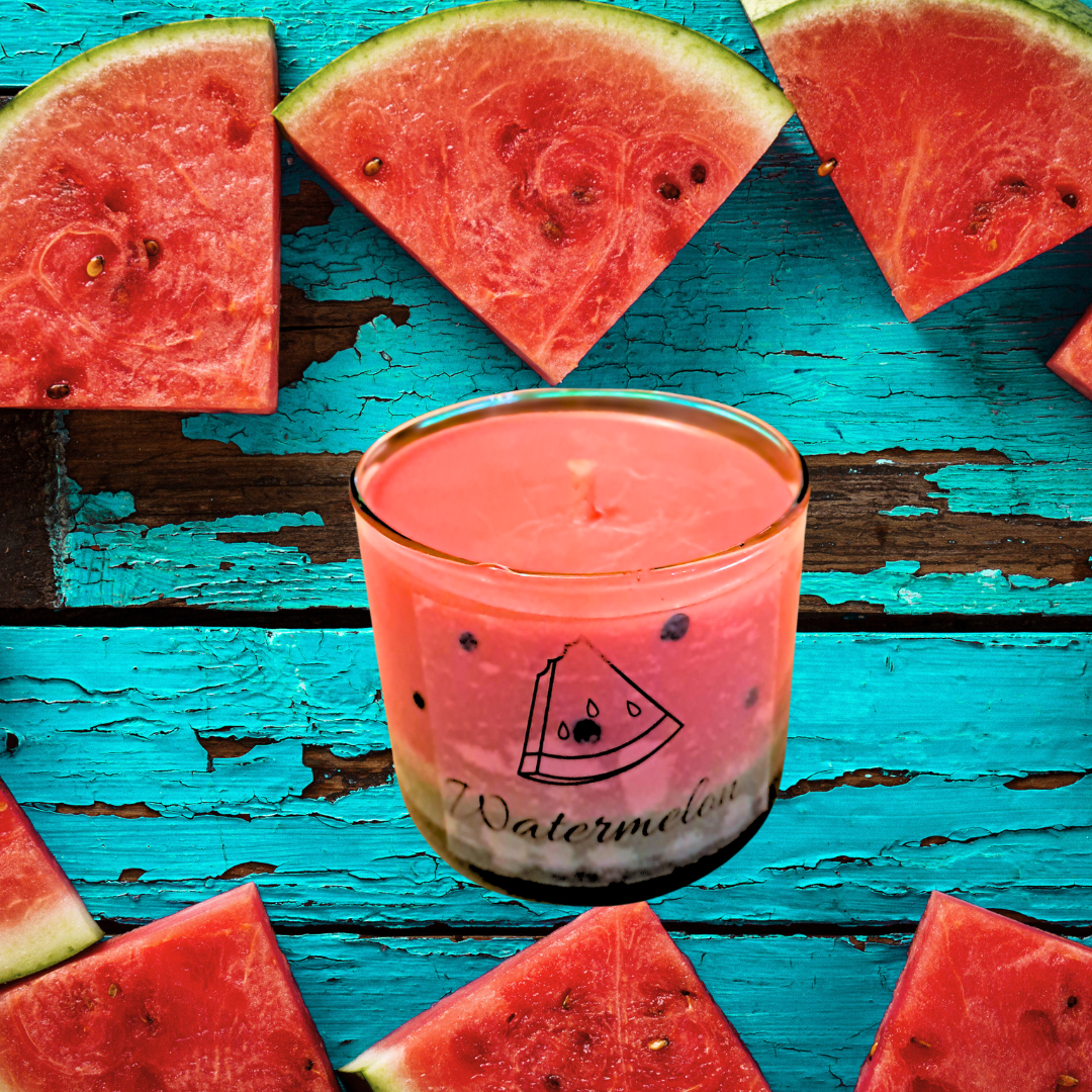 Velas en vasos con aroma