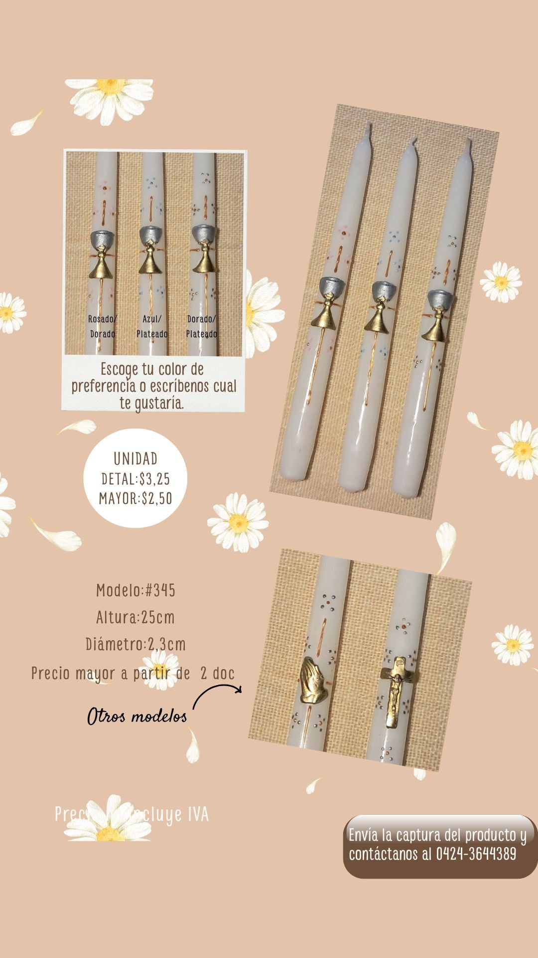 Velas para la Primera Comunión