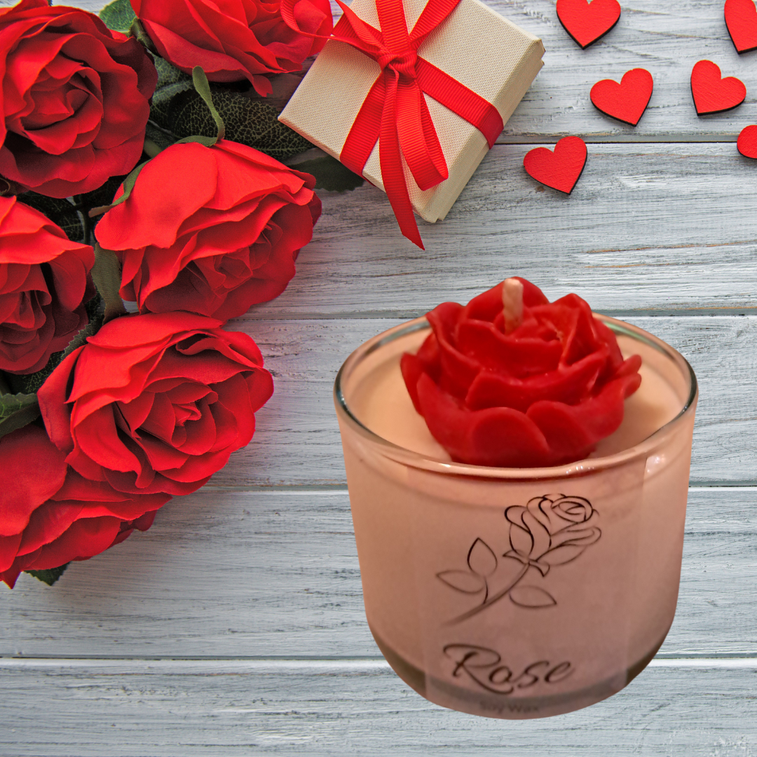 Velas en vasos con aroma