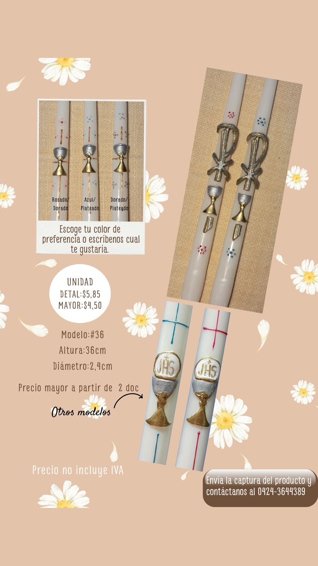 Velas para la Primera Comunión