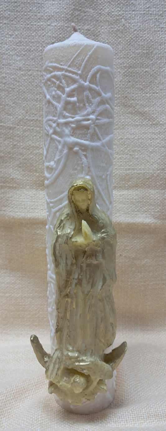 Vela con Virgen de Guadalupe