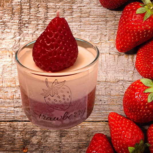 Velas en vasos con aroma